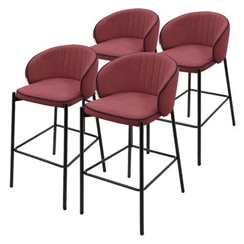 Set sgabelli bar rosso - set, 4