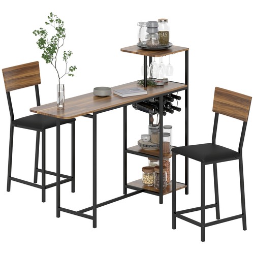 Homcom set bancone bar - set,