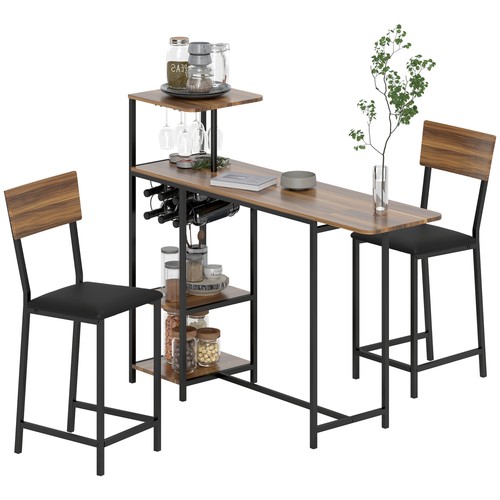 Homcom set bancone bar - set,